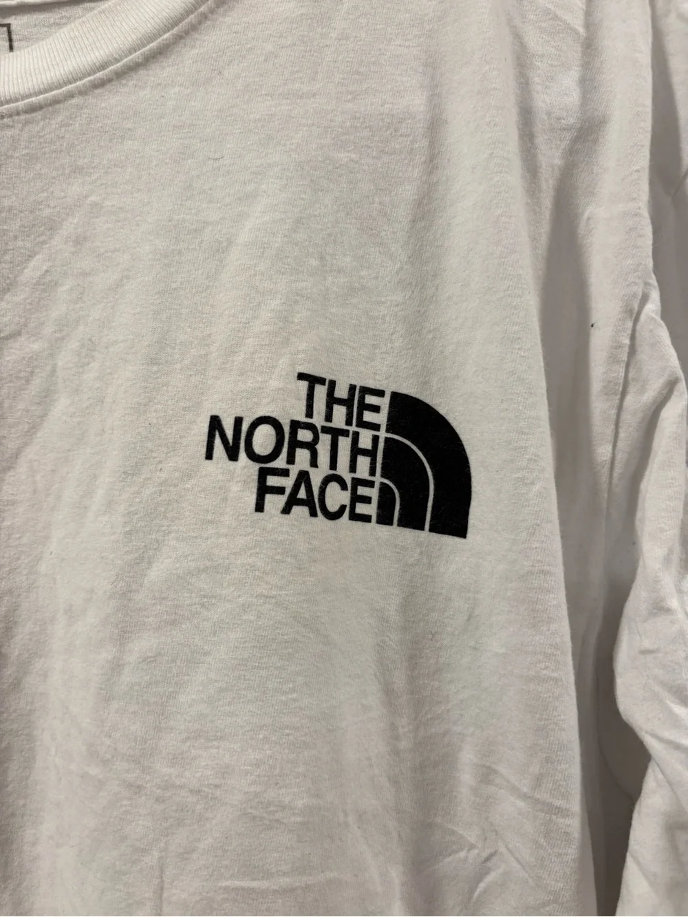 The North Face Men's Long-Sleeve Logo Tee - White with Black Logo